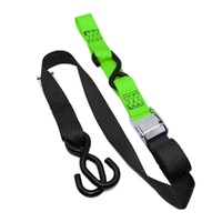 KMX Tie Down 38mm Twin Hook - Black/Green Loop