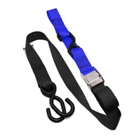 KMX Tie Down 38mm Twin Hook - Black/Blue Loop