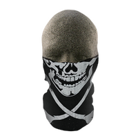 zanHEADGEAR Fleece Neck Tube - Skull X-Bones