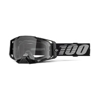 100% 'Armega' MX Goggles - Black (Clear Lens)