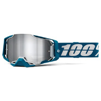 100% 'Armega' MX Goggles - Albar (Flash Silver Lens)