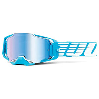 100% 'Armega' MX Goggles - Oversized Sky (Blue Mirror Lens)