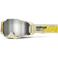 100% 'Armega' MX Goggles - Barely (Mirror Silver Lens)