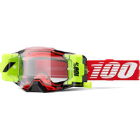 100% 'Armega Forecast' MX Goggles - Red (Clear Lens)