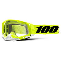 100% 'Racecraft 2' MX Goggles - Yellow (Clear Lens)