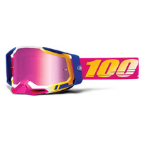 100% 'Racecraft 2' MX Goggles - Mission (Mirror Pink Lens)