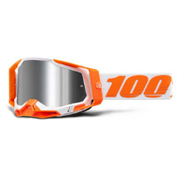 100% 'Racecraft 2' MX Goggles - Orange (Mirror Silver Flash Lens)