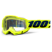 100% 'Accuri 2' MX Goggles - Yellow (Clear Lens)