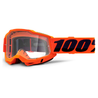 100% 'Accuri 2' MX Goggles - Orange (Clear Lens)