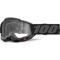 100% 'Accuri 2' MX Goggles - Black (Clear Lens)