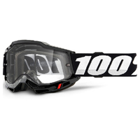 100% 'Accuri 2 Enduro' MX Goggles - Black (Clear Lens)