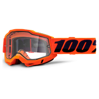 100% 'Accuri 2 Enduro' MX Goggles - Orange (Clear Lens)