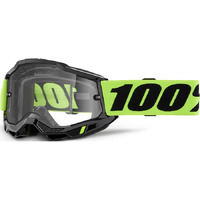 100% 'Accuri 2 Enduro' MX Goggles - Neon Yellow (Clear Lens)