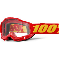 100% 'Accuri 2 OTG' MX Goggles - Red (Clear Lens)