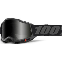 100% 'Accuri 2 Sand' MX Goggles - Black (Smoke Lens)