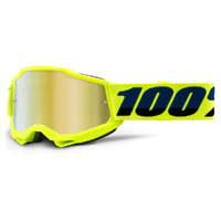 100% 'Accuri 2' Youth MX Goggles - Yellow (Mirror Gold Lens)