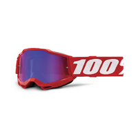 100% 'Accuri 2' Youth MX Goggles - Red (Mirror Red/Blue Lens)