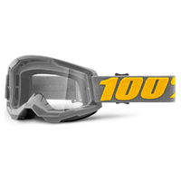 100% 'Strata 2' MX Goggles - Izipizi (Clear Lens)