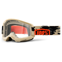 100% 'Strata 2' MX Goggles - Kombat (Clear Lens)