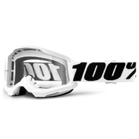 100% 'Strata 2' MX Goggles - Everest (Clear Lens)