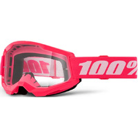 100% 'Strata 2' MX Goggles - Pink (Clear Lens)