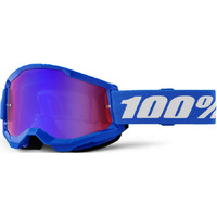 100% 'Strata 2' MX Goggles - Blue (Mirror Red/Blue Lens)