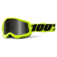 100% 'Strata 2 Sand' MX Goggles - Yellow (Smoke Lens)