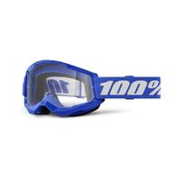 100% 'Strata 2' Youth MX Goggles - Blue (Clear Lens)