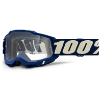 100% 'Accuri 2' MX Goggles - Deepmarine (Clear Lens)