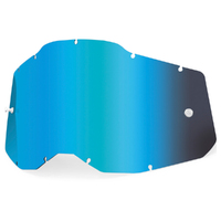 100% Replacement Lens (Racecraft2, Accuri2 & Strata2) - Mirror Blue