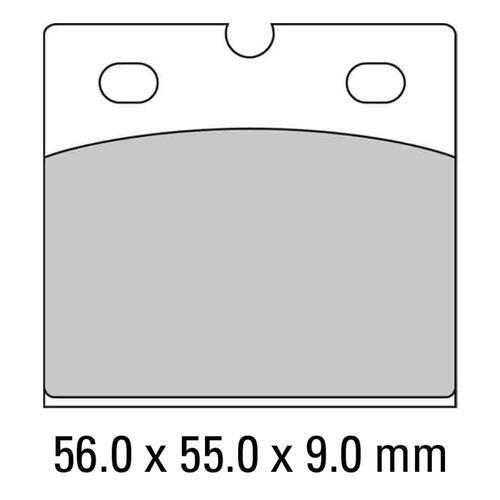 Ferodo FDB108P Disc Pad Set (2 pc) - Platinum Carbon Grip - Non-Sint.