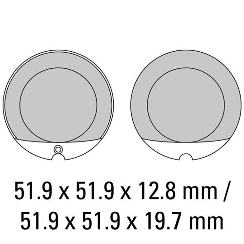 Ferodo FDB119P Disc Pad Set (2 pc) - Platinum Carbon Grip - Non-Sint.