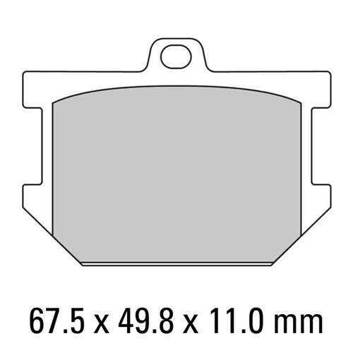 Ferodo FDB177P Disc Pad Set (2 pc) - Platinum Carbon Grip - Non-Sint.