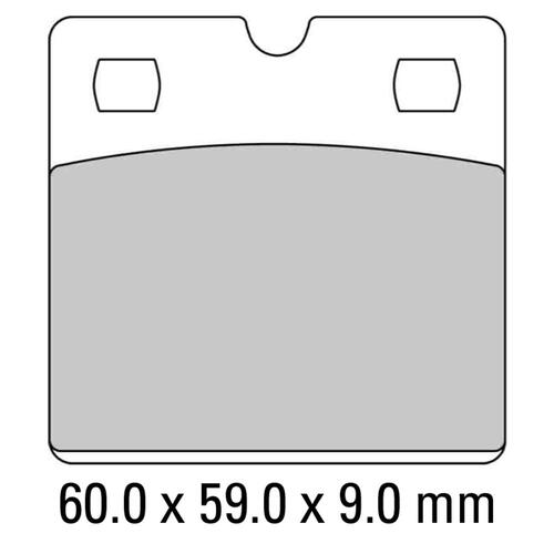 Ferodo FDB204P Disc Pad Set (2 pc) - Platinum Carbon Grip - Non-Sint.