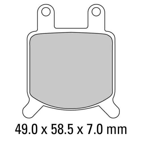 Ferodo FDB205P Disc Pad Set (2 pc) - Platinum Carbon Grip - Non-Sint.