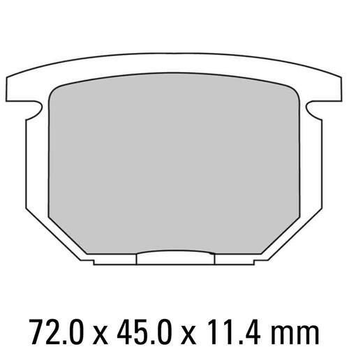 Ferodo FDB217P Disc Pad Set (2 pc) - Platinum Carbon Grip - Non-Sint.