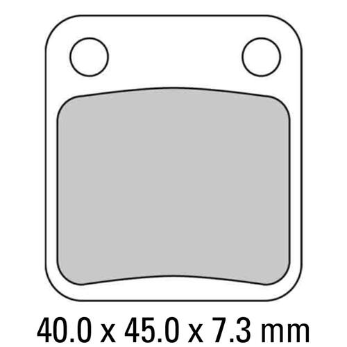 Ferodo FDB250EF Disc Pad Set (2 pc) - ECO Friction Carbon Grip - Non-Sint.