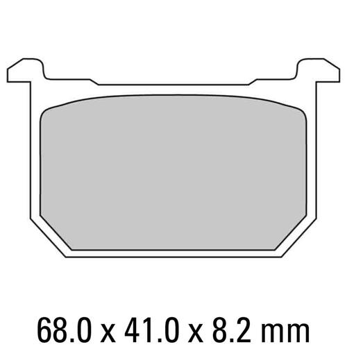 Ferodo FDB299P Disc Pad Set (2 pc) - Platinum Carbon Grip - Non-Sint.