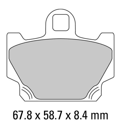 Ferodo FDB311P Disc Pad Set (2 pc) - Platinum Carbon Grip - Non-Sint.