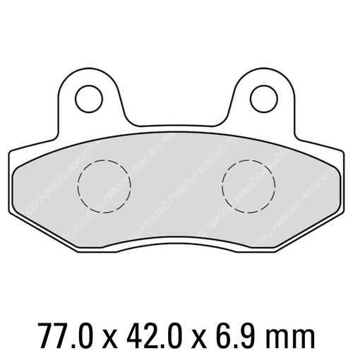 Ferodo FDB312EF Disc Pad Set (2 pc) - ECO Friction Carbon Grip - Non-Sint.