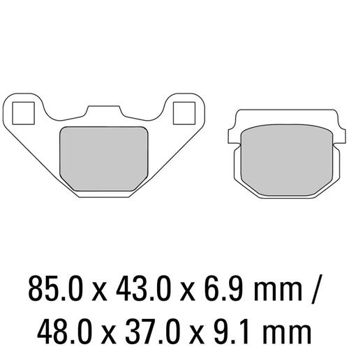 Ferodo FDB313EF Disc Pad Set (2 pc) - ECO Friction Carbon Grip - Non-Sint.