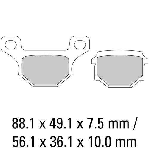 Ferodo FDB384P Disc Pad Set (2 pc) - Platinum Carbon Grip - Non-Sint.