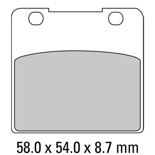 Ferodo FDB389P Disc Pad Set (2 pc) - Platinum Carbon Grip - Non-Sint.