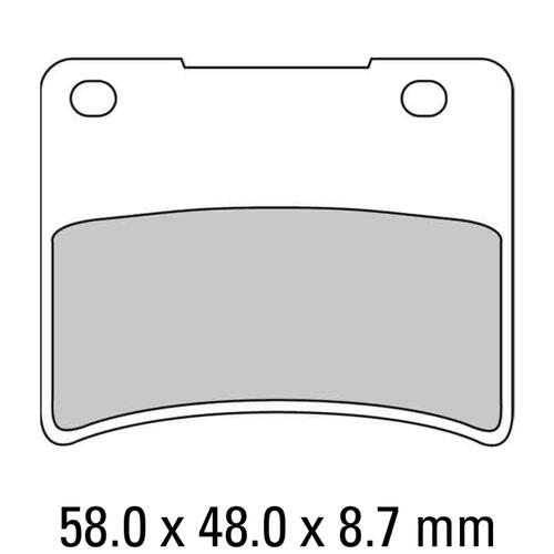 Ferodo FDB390P Disc Pad Set (2 pc) - Platinum Carbon Grip - Non-Sint.