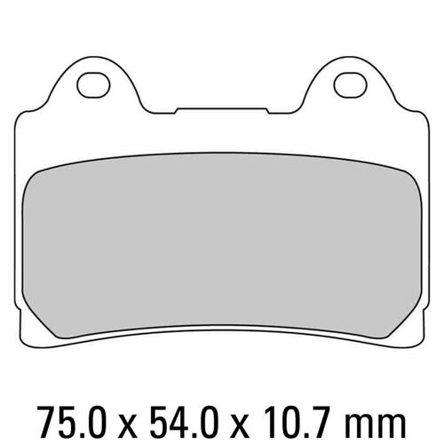 Ferodo FDB449P Disc Pad Set (2 pc) - Platinum Carbon Grip - Non-Sint.