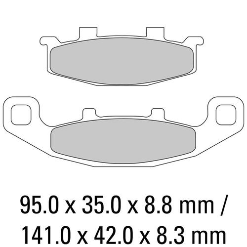 Ferodo FDB481EF Disc Pad Set (2 pc) - ECO Friction Carbon Grip - Non-Sint.