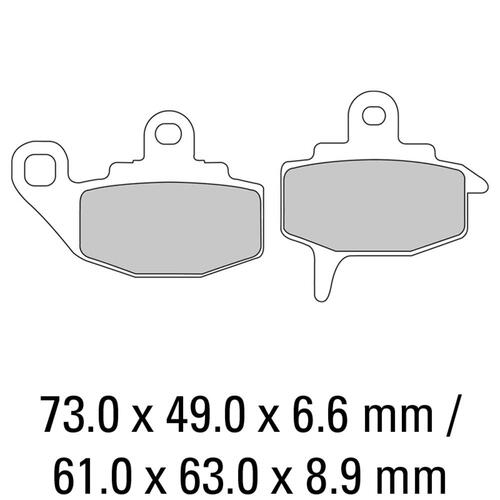 Ferodo FDB494P Disc Pad Set (2 pc) - Platinum Carbon Grip - Non-Sint.