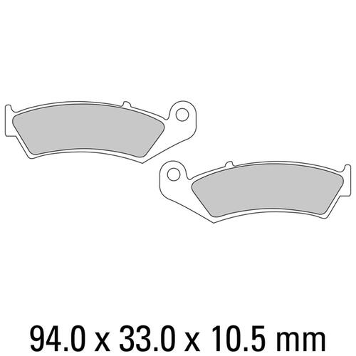 Ferodo FDB496P Disc Pad Set (2 pc) - Platinum Carbon Grip - Non-Sint.