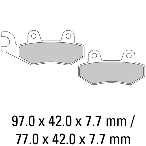 Ferodo FDB497EF Disc Pad Set (2 pc) - ECO Friction Carbon Grip - Non-Sint.