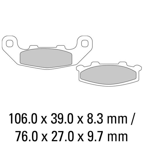 Ferodo FDB508P Disc Pad Set (2 pc) - Platinum Carbon Grip - Non-Sint.